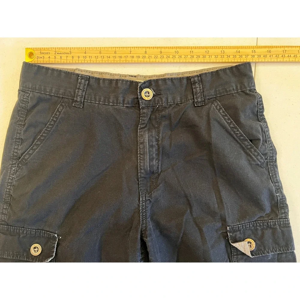 Levi's Cargo Shorts‎ Twill Utility Workwear Casual Everyday Black W32 FLAW